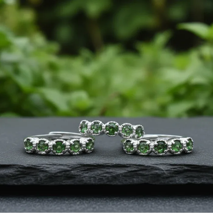 Bague réglable en Diopside Chrome (BAG36)