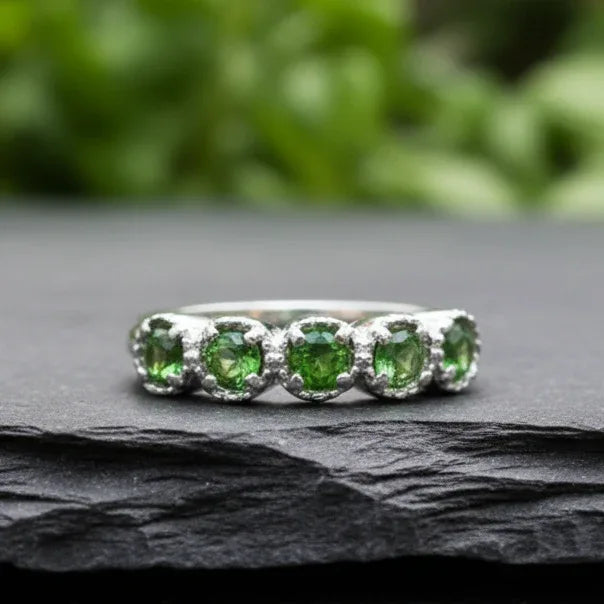 Bague réglable en Diopside Chrome (BAG36)