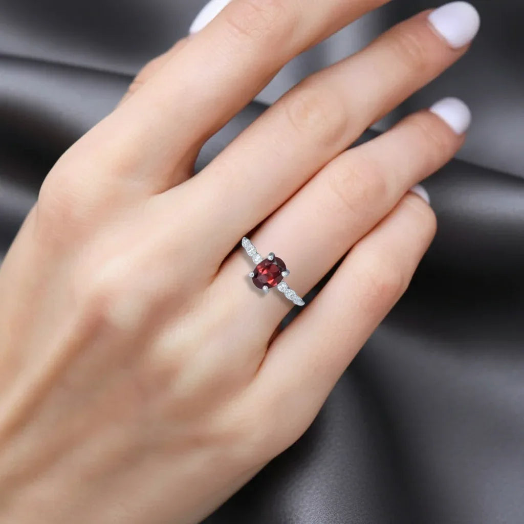 Bague réglable en Grenat (BAG25-4)