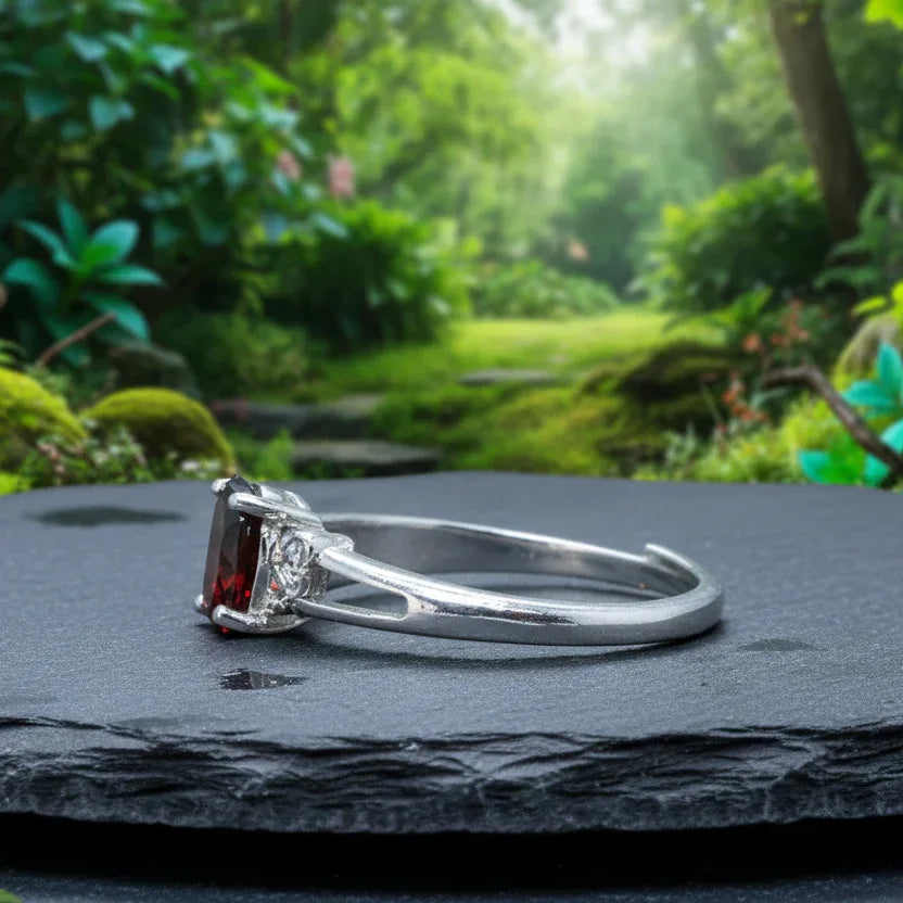 Bague réglable en Grenat (BAG25-17)