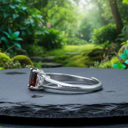 Bague réglable en Grenat (BAG25-17)