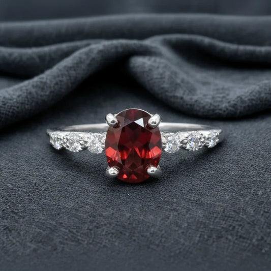 Bague réglable en Grenat (BAG25-4)