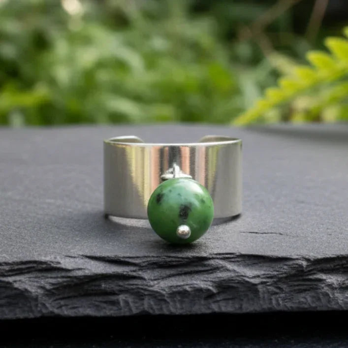 Bague réglable en Jade Néphrite (BAGAP60)