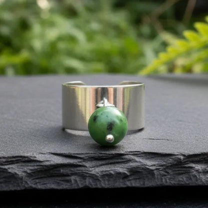 Bague réglable en Jade Néphrite (BAGAP60)