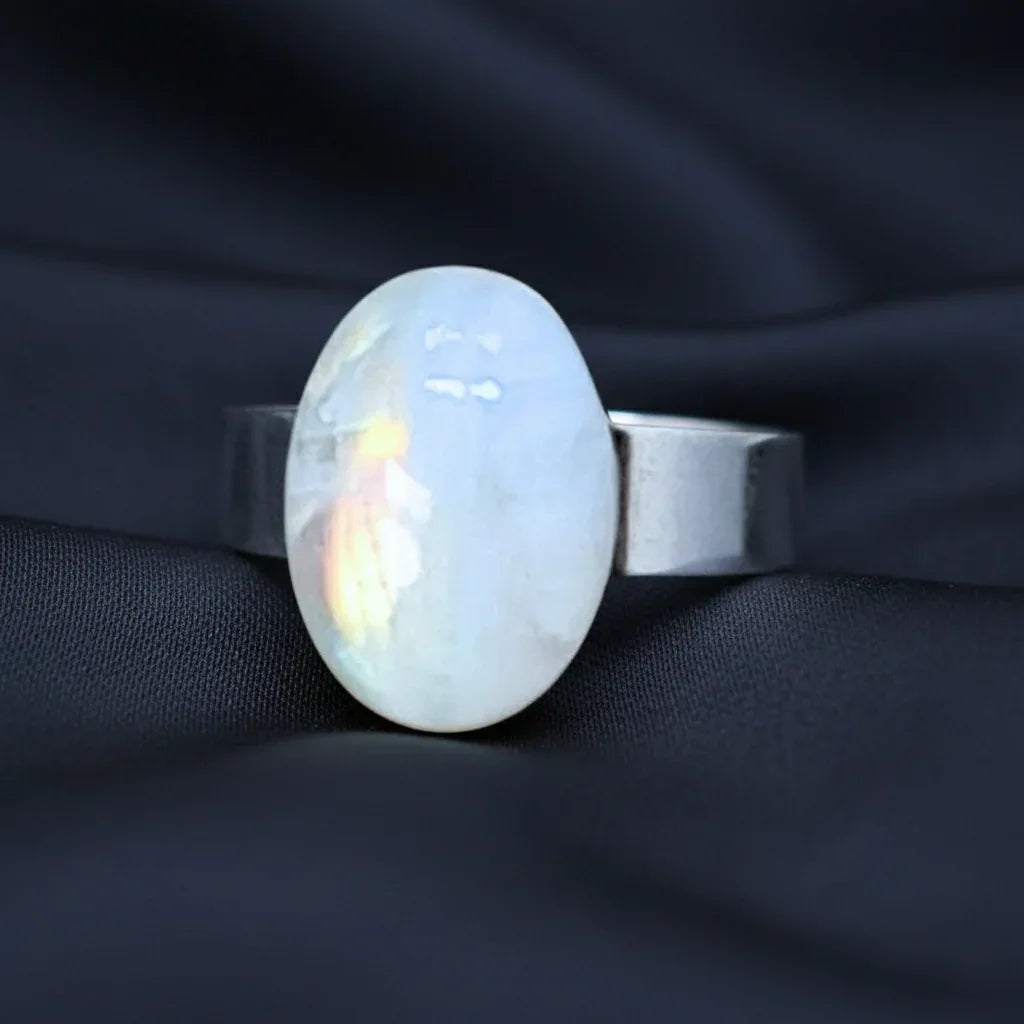 Bague réglable en Péristérite (BAGA72)