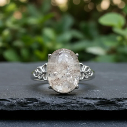 Bague réglable en Quartz Lodolite (BAG35-13)