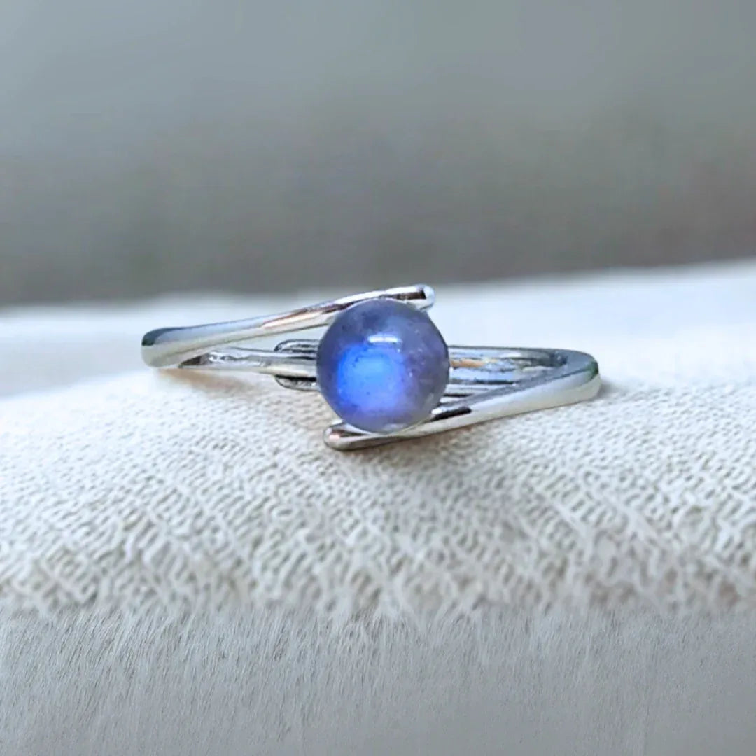 Bague réglable en Labradorite (BAG43-7)