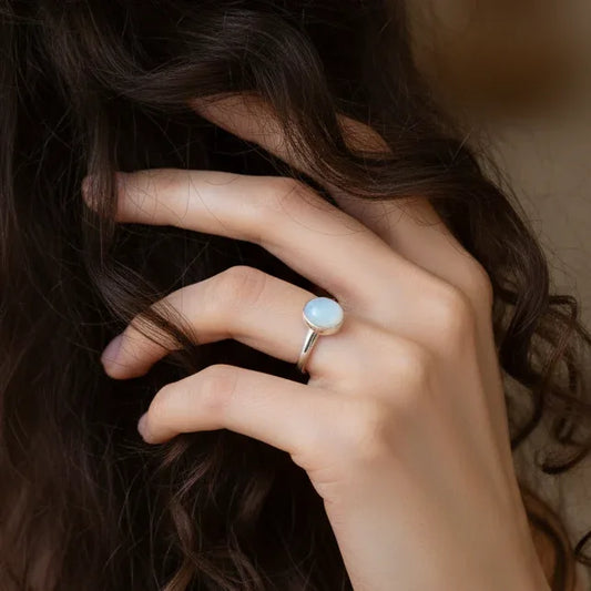 Bague réglable en Péristérite (BAG31-2)