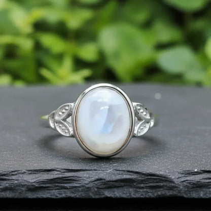 Bague réglable en Péristérite (BAG32-2)