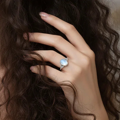 Bague réglable en Péristérite (BAG32-2)