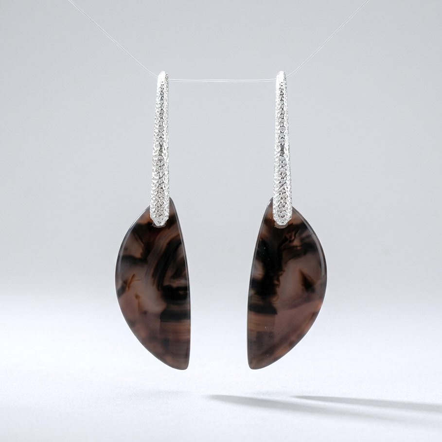 Boucles d'oreilles en Agate Montana (BO114)