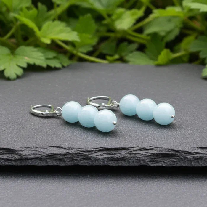 Boucles d'oreilles en Aigue-Marine (BO208-1)