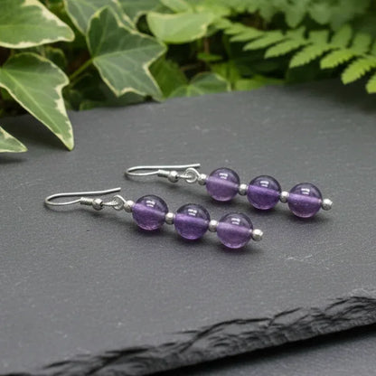 Boucles d'oreilles en Améthyste (BO229)