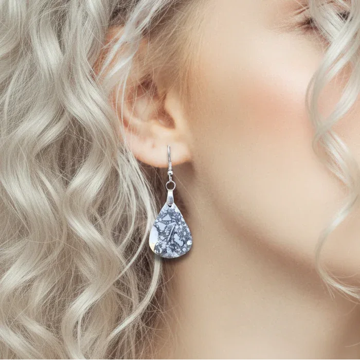 Boucles d'oreilles en Jaspe Maligano (BO164)