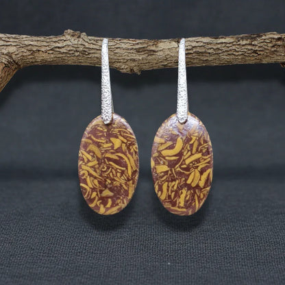 Boucles d'oreilles en Jaspe Maryam (BO102)