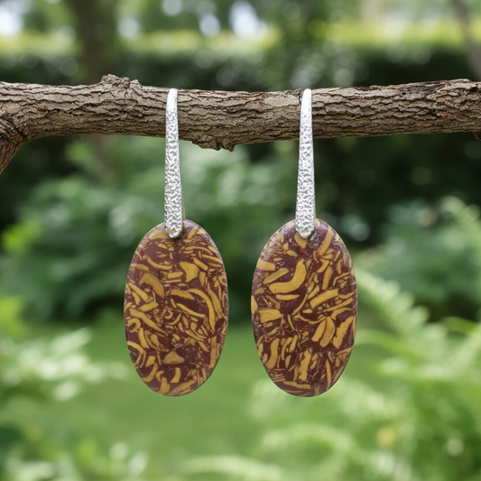 Boucles d'oreilles en Jaspe Maryam (BO102)