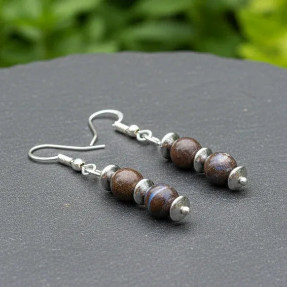 Boucles d'oreilles en Opale Boulder (BO155)