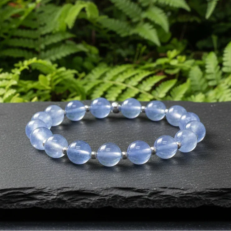 Bracelet en Fluorite bleue 8mm