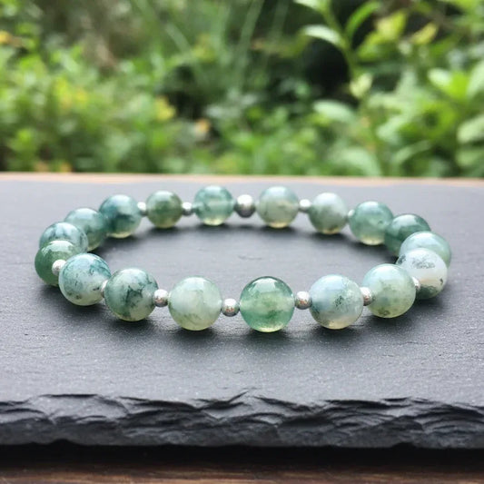 Bracelet en Agate mousse 8mm