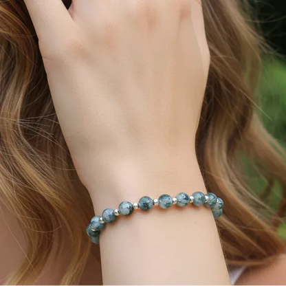 Bracelet en Agate mousse 6 mm