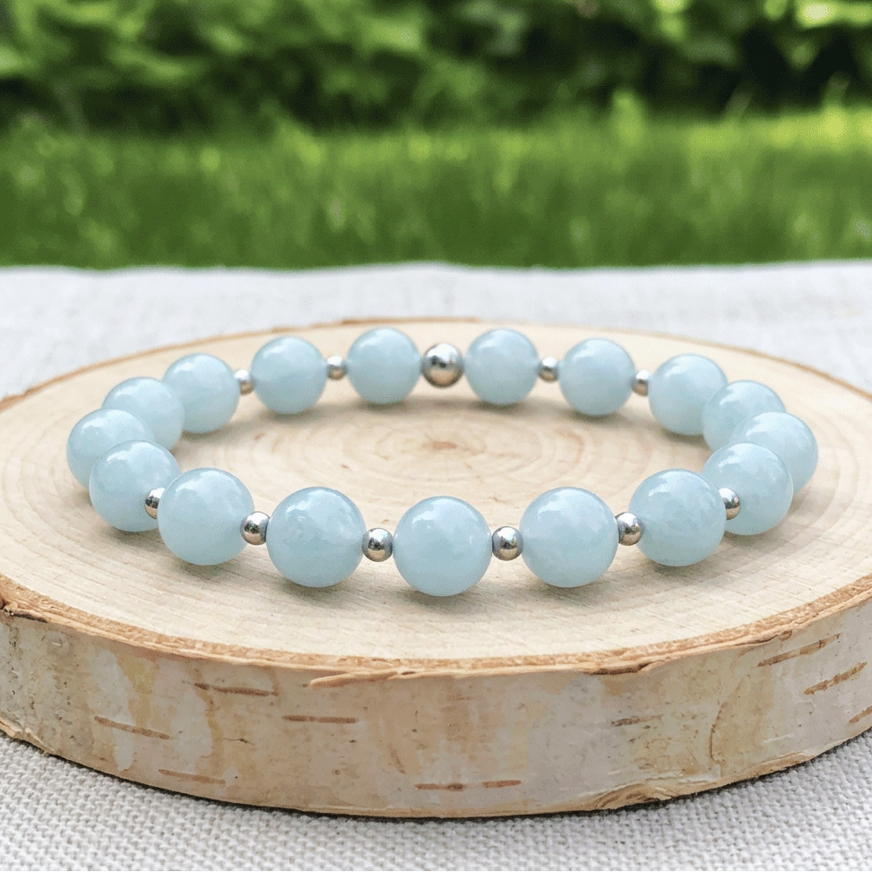 Bracelet en Aigue - Marine - 16