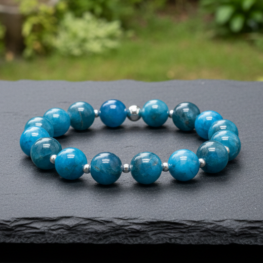 Bracelet en Apatite bleue 9,5mm