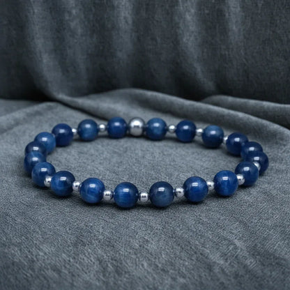 Bracelet en Cyanite bleue 6mm