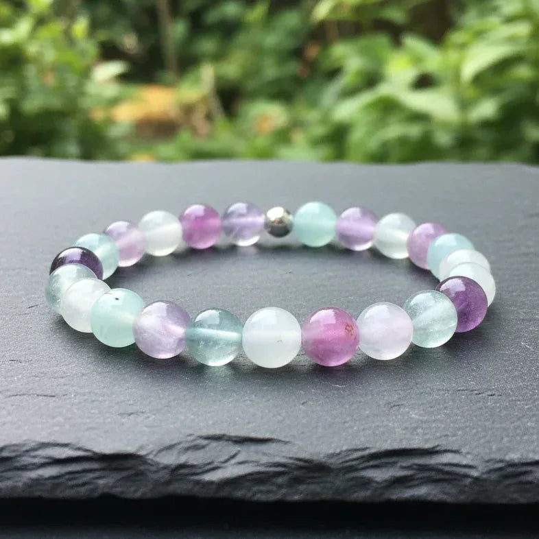 Bracelet en Fluorite Arc en Ciel 8mm