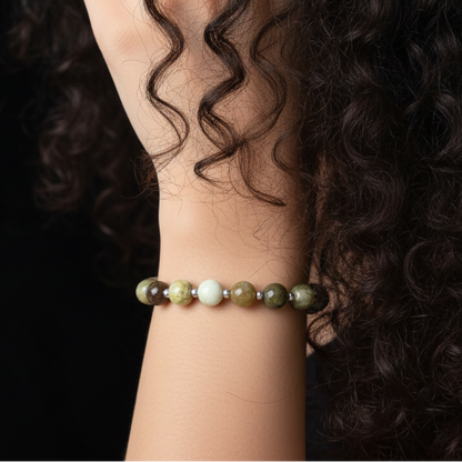 Bracelet en Grenat Grossulaire en 8mm