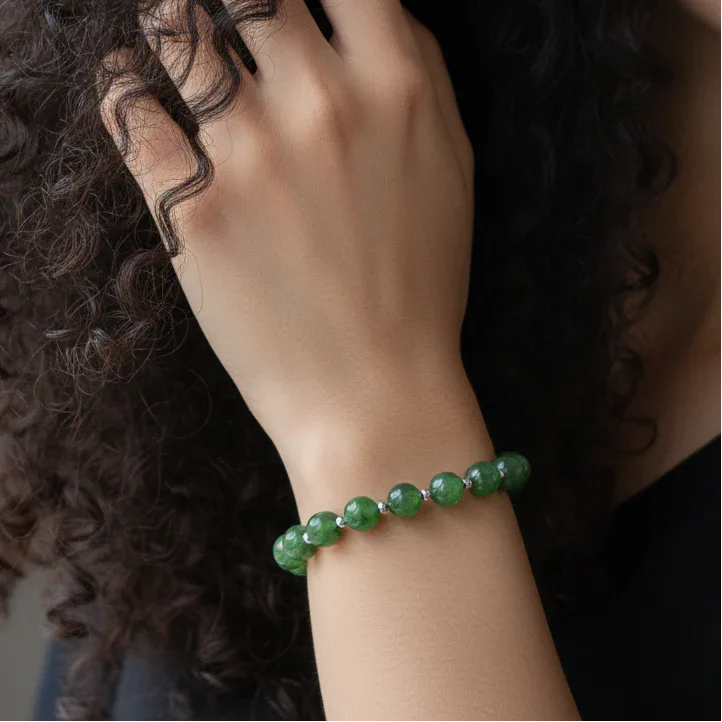 Bracelet en Jade Néphrite 8mm