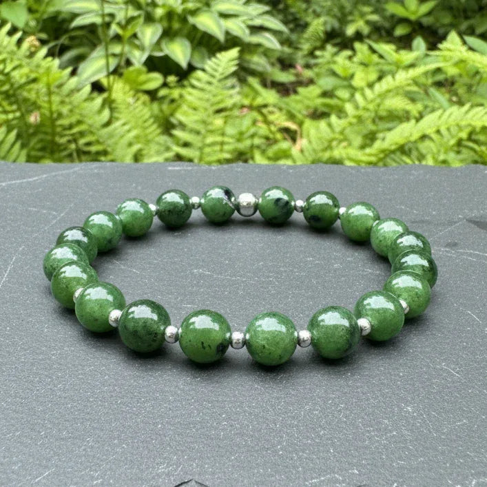 Bracelet en Jade Néphrite 8mm