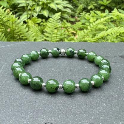 Bracelet en Jade Néphrite 8mm