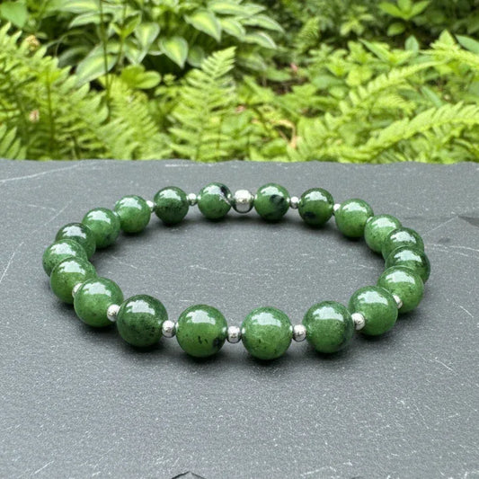 Bracelet en Jade Néphrite 8mm