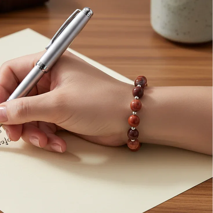 Bracelet en Jaspe Rouge 8mm