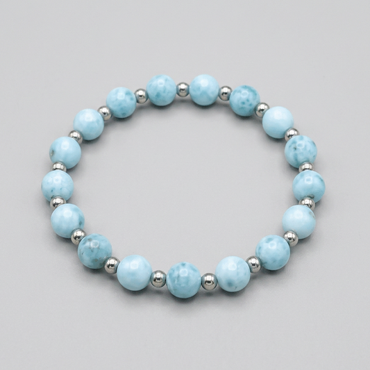 Bracelet en Larimar en 2 styles au choix
