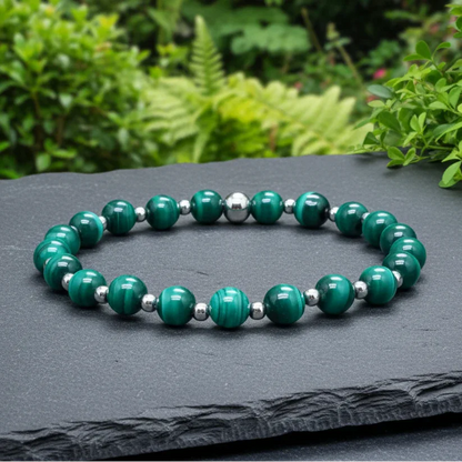 Bracelet en Malachite 6mm - ENAE Minéraux