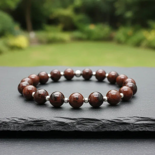 Bracelet en Obsidienne acajou