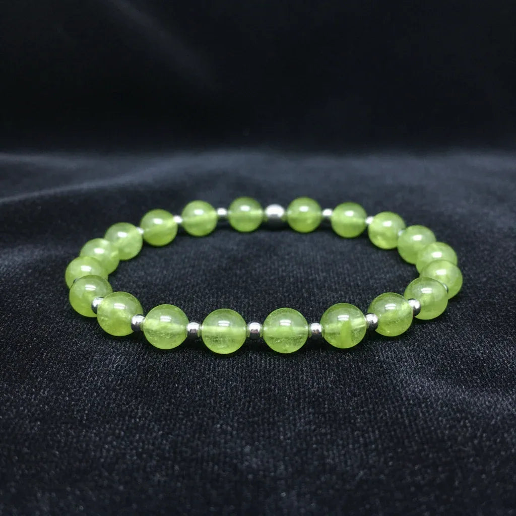 Bracelet en Péridot 7mm