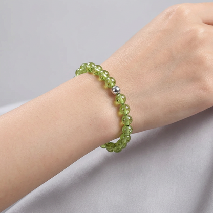 Bracelet en Péridot 7mm