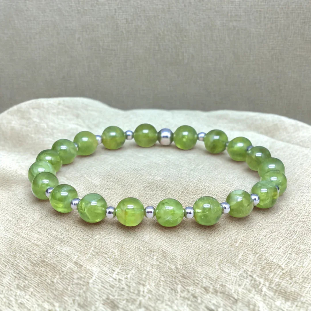 Bracelet en Péridot 7mm