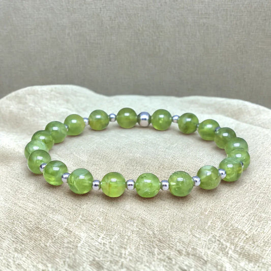 Bracelet en Péridot 7mm