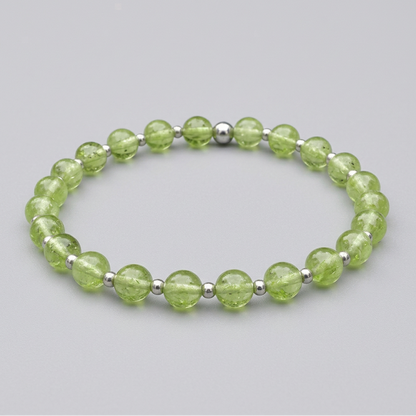 Bracelet en Péridot 7mm