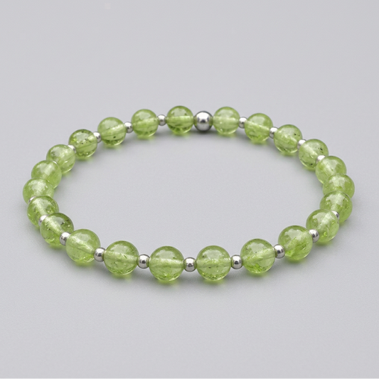 Bracelet en Péridot 7mm