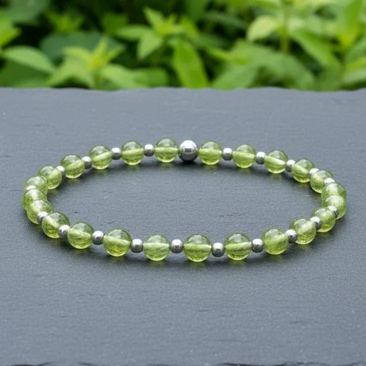 Bracelet en Péridot 5mm - ENAE Minéraux