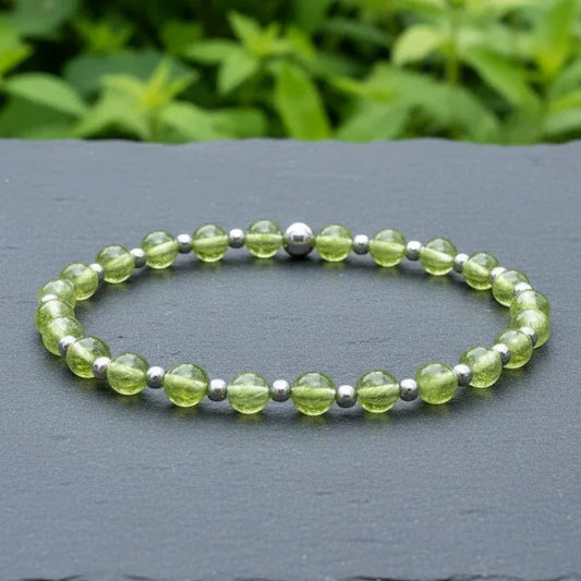 Bracelet en Péridot 5mm - ENAE Minéraux