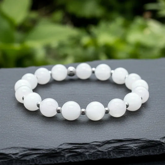 Bracelet en Pierre de Lune blanche