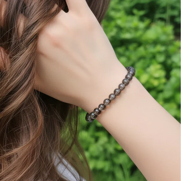 Bracelet en Quartz fumé 6mm - ENAE Minéraux