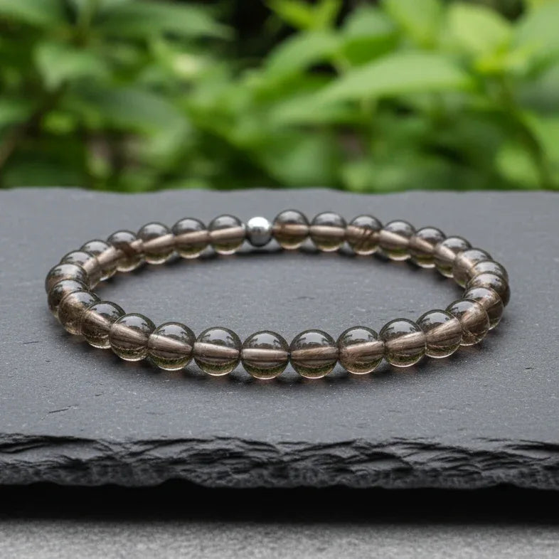 Bracelet en Quartz fumé 6mm - ENAE Minéraux