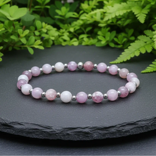 Bracelet en Tourmaline rose (Rubellite) 6mm