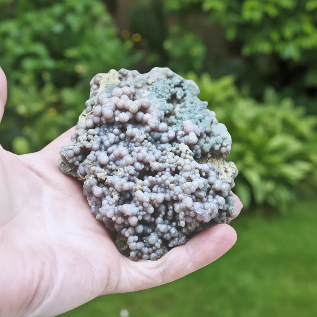 Calcédoine botryoïdale ou grappe brute 233g (MB162)